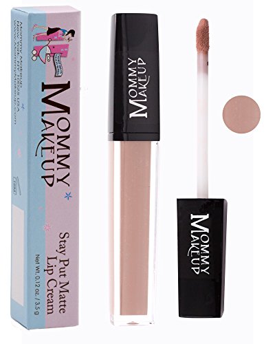 Mommy Makeup Stay Put Matte Lip Cream - Kiss-proof, Transfer-proof, Waterproof, Long Lasting Lipstick - Non-Drying Formula Infused with Vitamin E