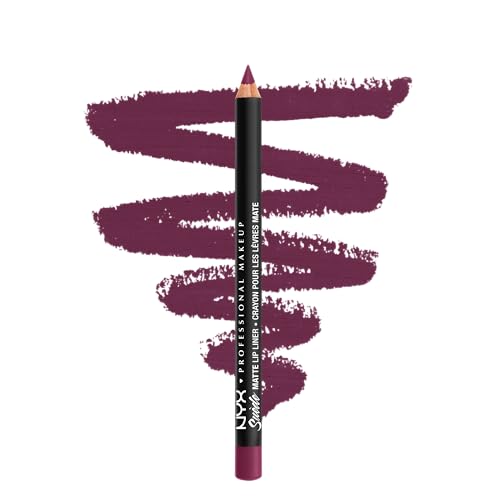 NYX PROFESSIONAL MAKEUP Suede Matte Lip Liner, Velvety-Smooth, Long-Lasting Formula For A Defined Lip Makeup Look - Girl Bye (Purple)