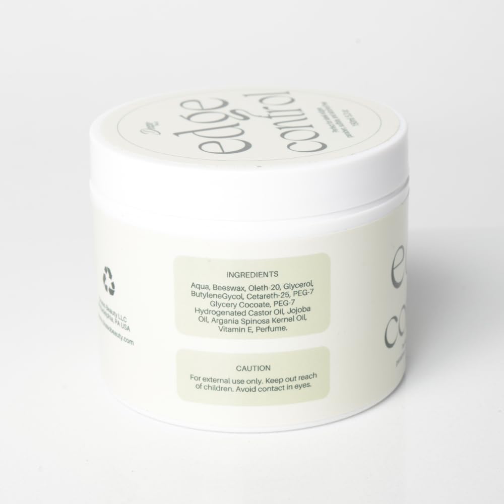 Dosso Beauty Organic Edge Control Hair Styling Gel, 5.3 oz, 48hr Hold, For All Hair Types, Naturally Scented, Non-Flaky- No Residue, Damage Free Hair