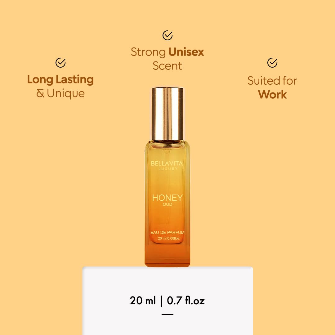 Bellavita Luxury Honey oud Eau de Parfum | 20 ml (0.7 fl.oz.) | Travel Size Perfume for Men and Women | Sweet Honey, Bergamot, Oud, and Amber Notes | Beauty and Personal Care Bella Vita Luxury