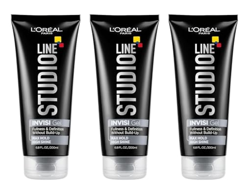 L'Oreal Paris Studio Line INVISI Gel, Strong Hold 6.80 oz (Packs of 3)