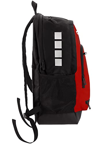 Capelli Sport 19 Inch Laptop Backpack, Gym Travel Bag with Computer Sleeve, Black/Red