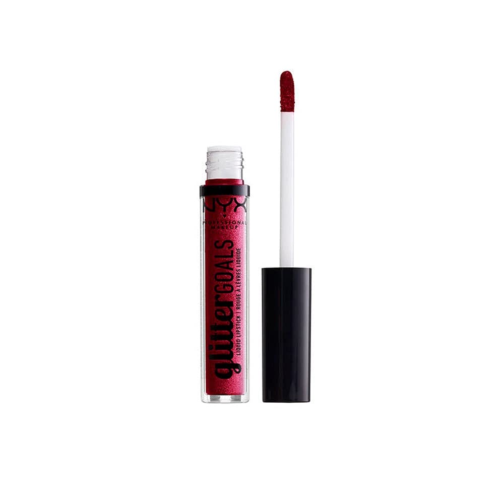 NYX PROFESSIONAL MAKEUP Glitter Goals Liquid Lipstick - Bloodstone, Berry With Multi-Dimensional Glitter