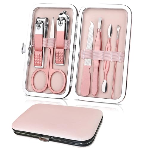 WOXVM Premium Manicure Set, 7 in 1 Professional Nail Clippers Scissors Pedicure Kit, Stainless Steel Cuticle Nail Care Tools with Luxurious Travel Beauty and Personal Care WOXVM Default Title