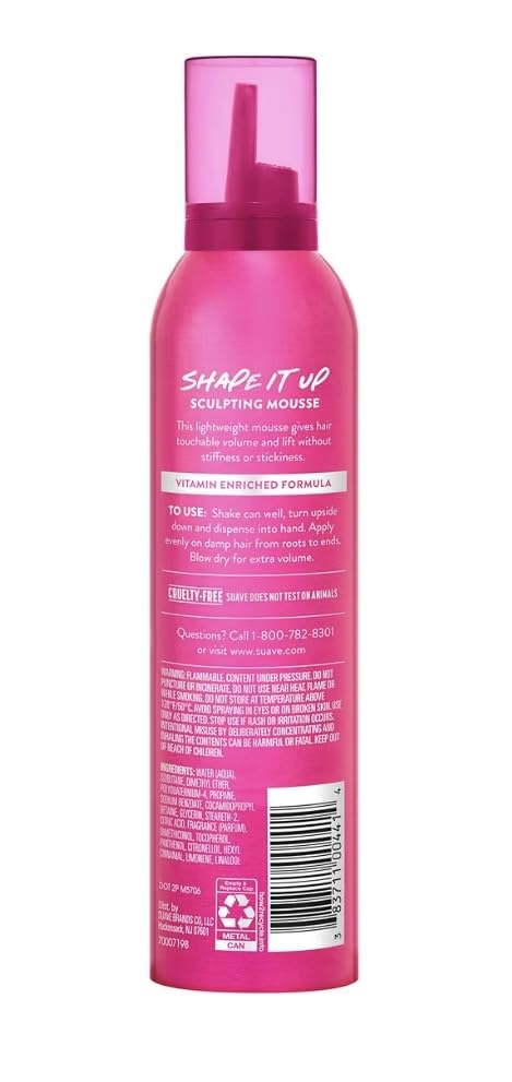 Suave Extra Hold Shaping Mousse, 9 oz, 2 Pk