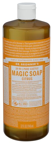 Dr Bronners, Soap Castile Liquid Citrus Orange M/W Oils Fair Trade, 32 Fl Oz