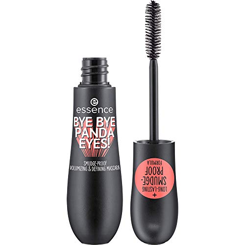 essence | Bye Bye Panda Eyes Tubing Mascara | Smudge-proof, Volumizing Definition | Vegan, Cruelty Free, Free From Parabens & Oils (Pack of 1) Beauty and Personal Care Essence Cosmetics Default Title