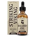 Striking Viking Vanilla Beard Oil for Men - Naturally Derived Conditioner with Argan & Jojoba Oils for Softening, Moisturizing and Growth (2 Oz)