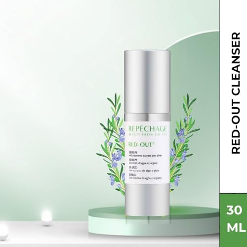 Repechage Red-Out Serum with Seaweed Extract, Silver & Hyaluronic Acid - Cooling, Lightweight Hydration Serum Moisturizer for Sensitive Skin