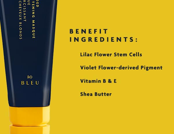 R+Co BLEU Blonded Brightening Masque - Repairs and Revives Dull, Yellowed Blondes, Hydrates, Neutralizes Yellow Undertones, Restores Shine, Adds