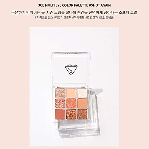 3CE Multi Eye Color Palette Clear #Shot Again 9Colors Peal Glow Eye Shadow Staylenanda