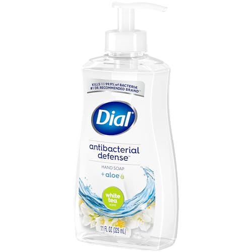 Dial Antibacterial Liquid Hand Soap, White Tea, 11 fl oz (Pack of 4)