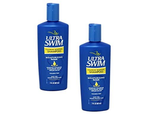 UltraSwim Chlorine Removal Shampoo, Moisturizing Formula, Safe for Color-Treated Hair, 7 fl oz (Pack of 2)
