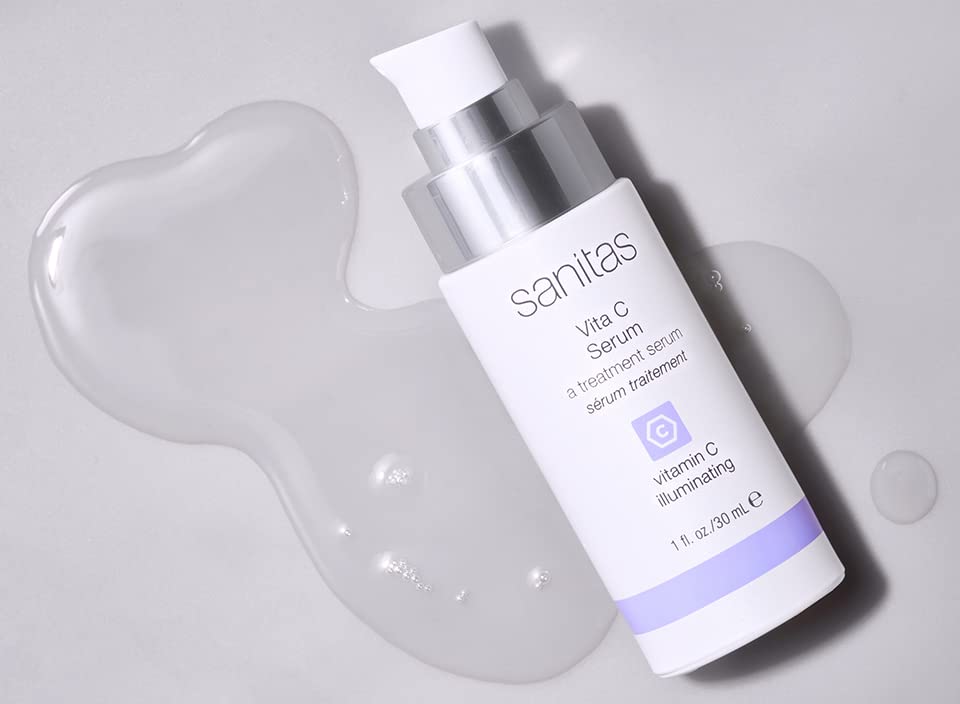 Sanitas Skincare Vita C Serum, Nutrient Rich, Antioxidant Serum, 30% Vitamin C, Vegan Squalane, 1 Ounce