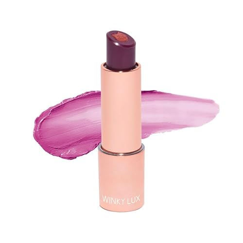 Winky Lux Purrfect Pout Lipstick, Semi Sheer Creamy Lipstick With Jojoba Oil and Vitamin E, Subtle Berry Natural Lipstick, Frisky