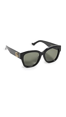 Gucci Women's Plastique Sunglasses, Black-Black-Grey, One Size