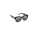 Gucci Women's Plastique Sunglasses, Black-Black-Grey, One Size