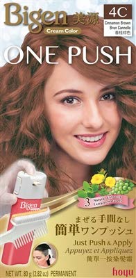 Bigen One Push Cream Color #4C Cinnamon Brown