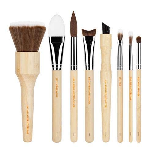 Bdellium Tools Professional Makeup Brush SFX Brush Set 8 PC. With Double Pouch (3rd Collection)