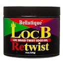 Loc B Retwist Loc, Braid, Twist, Edge Gel for Natural, Relaxed, Dry, Dull, & Brittle Hair (4 oz)