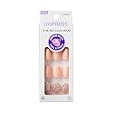 Kiss Impress No Glue Mani Press On Nails, Design, 'Evanesce', Beige, Short Size, Oval Shape, Includes 30 Nails, Prep Pad, Instructions Sheet, 1 Beauty & Personal Care imPRESS