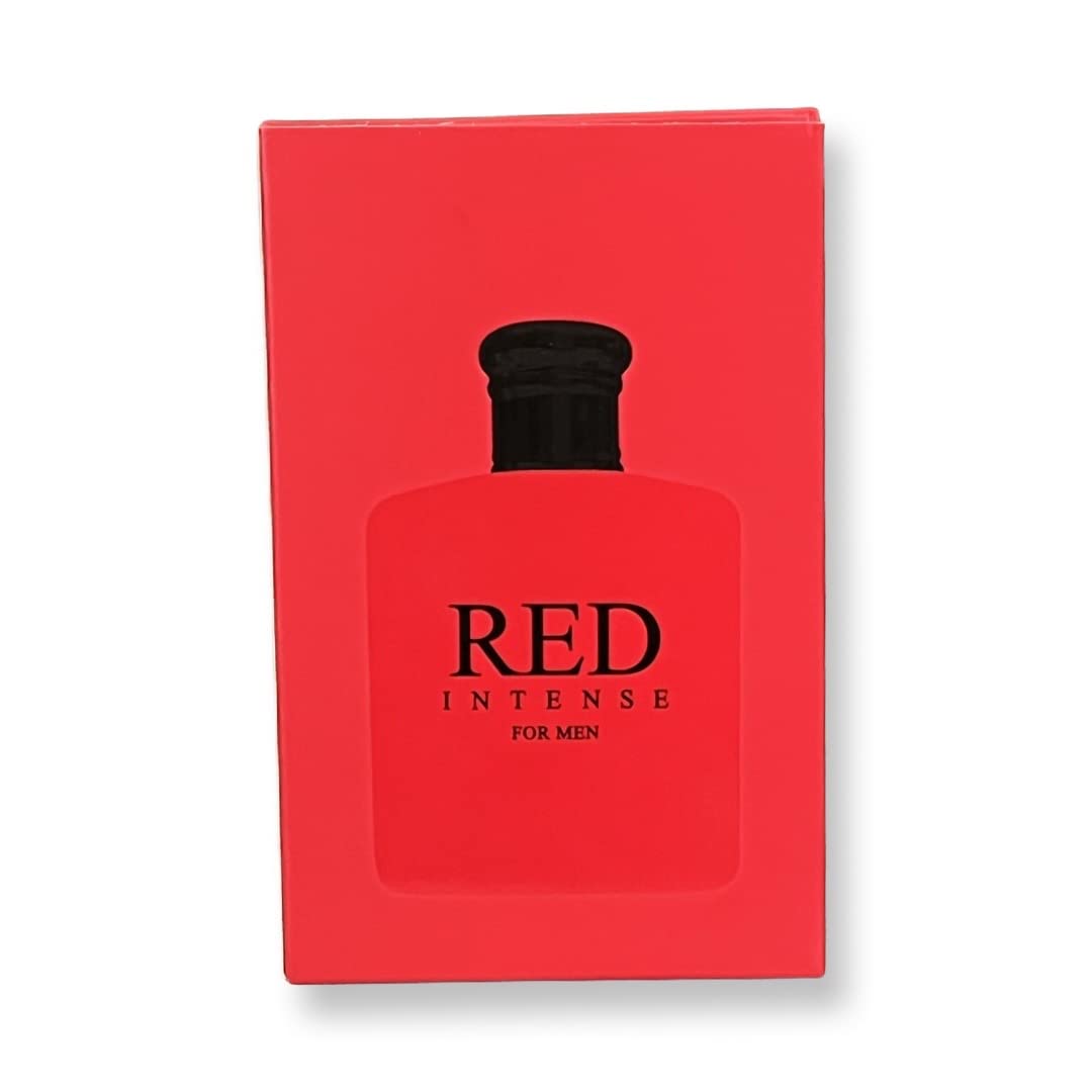 United Scents Red Intense Eau de Parfum for Men 3.4 Fl Oz | Top Notes: Cranberry, Grapefruit, Italian Lemon