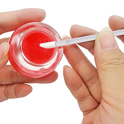 WOIWO 50 Pcs Disposable Tipped Lip Gloss Wands Applicator, Lip Brushes Make Up Beauty Tool,Clear