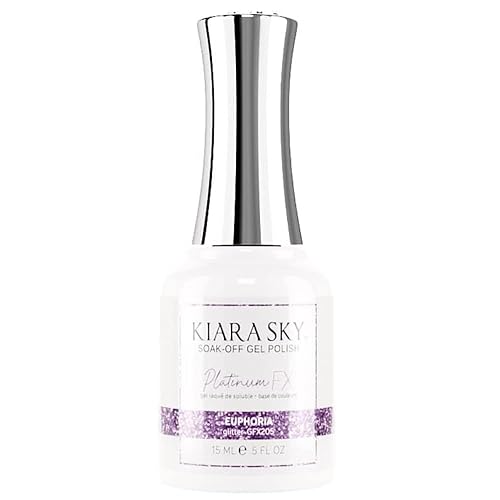 KIARA SKY LED UV Soak Off Platinum Gel FX (Euphoria - Foil Glitter) Beauty & Personal Care KIARA SKY