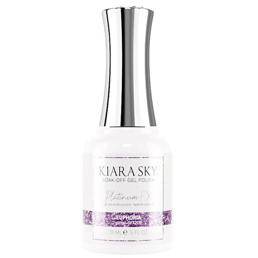 KIARA SKY LED UV Soak Off Platinum Gel FX (Euphoria - Foil Glitter) Beauty & Personal Care KIARA SKY