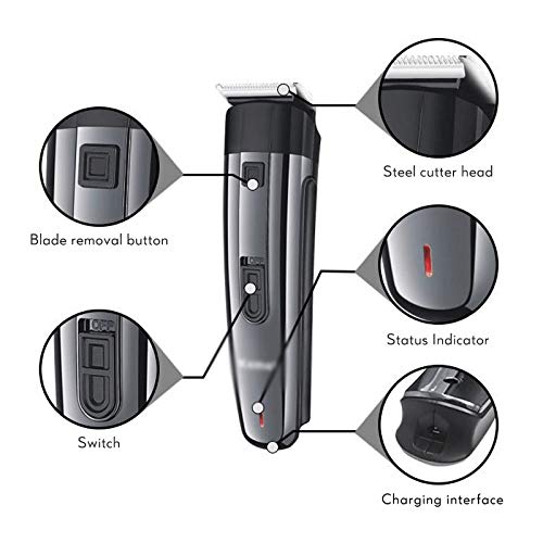 HIONJIN 6 in 1 Trimmer Professional Cordless Beard Trimmer Men's Hair Clipper Rechargeable Hair Cutting Machine Electric Beauty and Personal Care HIONJIN