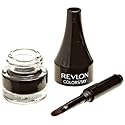 Revlon Crème Gel Eyeliner Crème, ColorStay Eye Makeup, Waterproof, Smudgeproof, Longwearing with Precision Brush Applicator, 001 Black, 0.08 Oz