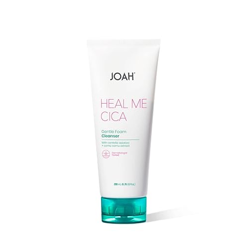 JOAH Heal Me CICA Gentle Foam Cleanser, Korean Skin Care Face Wash with Centella Asiatica and Camu Camu Extract, Suitable for Sensitive Skin, pH