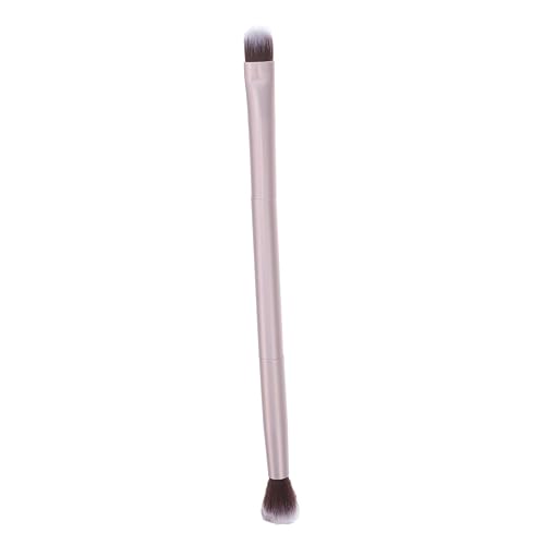Double Ended Eyebrow Eyeshadow Brush Foundation Makeup Cosmetic Tool (Shallow Matted Gold)