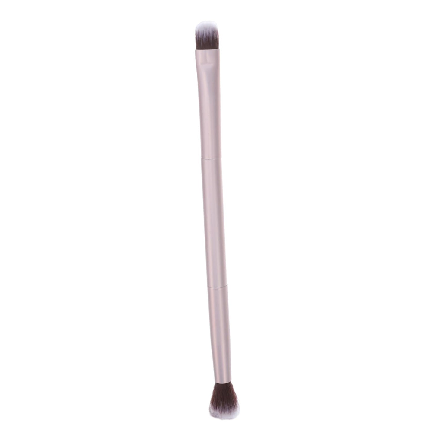 Double Ended Eyebrow Eyeshadow Brush Foundation Makeup Cosmetic Tool (Shallow Matted Gold)