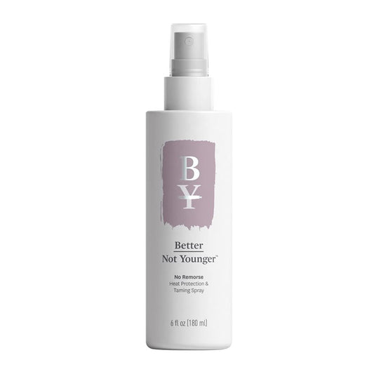 Better Not Younger Heat Protection & Taming Spray for Women Over 40-6oz - No Remorse Hair Mist with Vitamin E, Avocado & Argan Oils - Heat Protectant