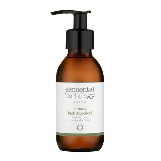 Elemental Herbology Harmony Bath & Body Oil 5.0 fl oz- Balancing Aromatherapy Oil with Mandarin, Cedarwood & Lime - Reduces Stress, Restores Emotional Beauty and Personal Care Elemental Herbology