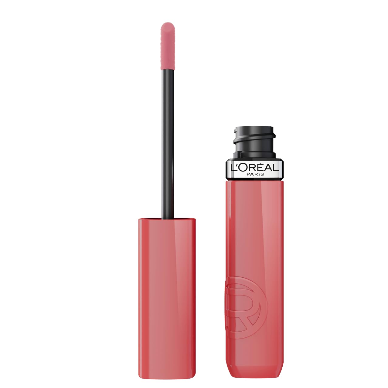 L'Oreal Paris Infallible Lacque Resistance Liquid Lipstick, 16HR Long Lasting Lip Makeup with Lacquer-Like Shine and Zero Transfer, 600, Le Nu Rose