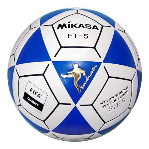 Mikasa FT5A-B-BK Goal Master Soccer Ball, Blue/White, Size 5