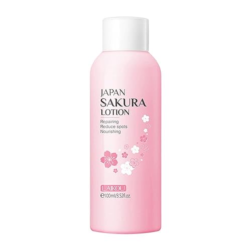 BEUKING Sakura Face Lotion Moisturizing Essence for Shrink Pores Skin Daily Care, Toner Lotion Hydrating Repair Face Cream Vitamin C Serum Improve