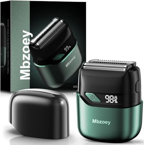 Electric Foil Shavers for Men, Mini Electric Razor, Compact Face Shaver, IPX7 Waterproof Wet Dry Cordless Razor, LED Display, USB-C Fast Rechargeable Beauty and Personal Care Mbzoey Default Title