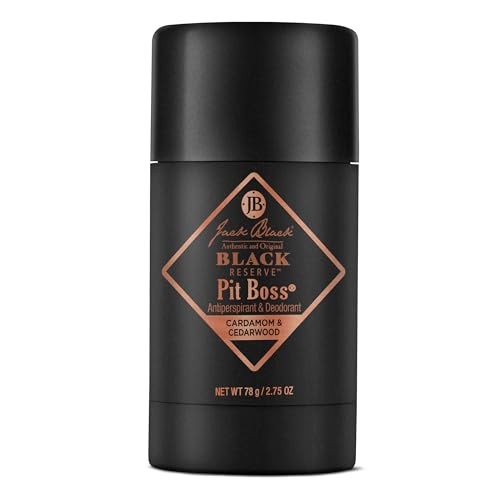 Jack Black Pit Boss Black Reserve Antiperspirant & Deodorant Men - 2.75 oz - Cardamom & Cedarwood - Mens Deodorant for Sensitive Skin