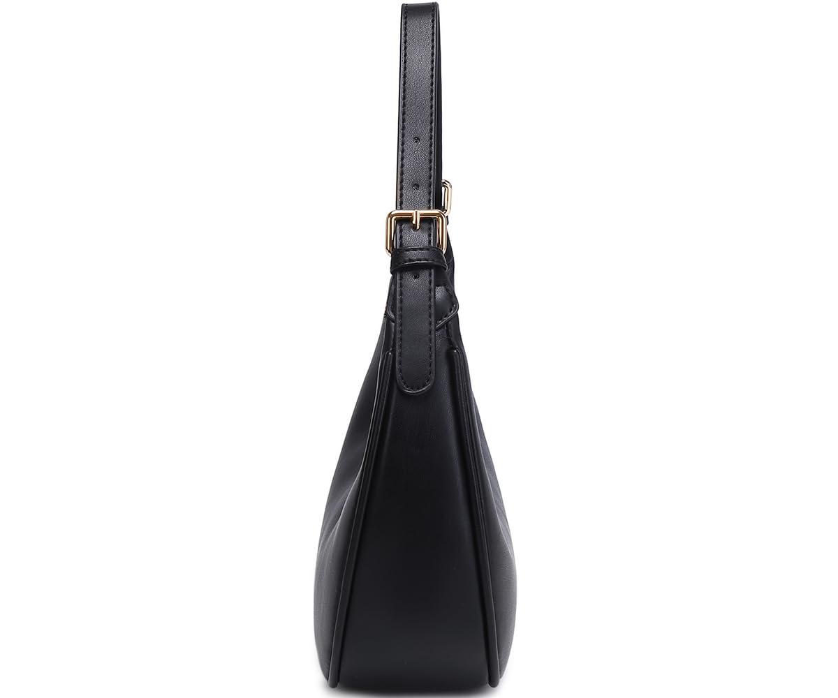 SYXLCYGJ Fashion Small Crescent Underarm Shoulder Bag for Women Trendy Purse Hobo Handbags Clutch Crossbody Bag（Black）