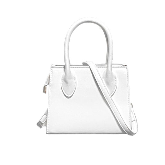 saursmehat Small crossbody bags for women faux leather trendy clutch mini purses and handbags (White)