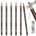 6 Piece Dark Brown Waterproof Eyebrows Pencil Tattoo Makeup And Microblading Supplies Kit-Permanent Eye Brow Liners In 5 Colors Waterproof Eyebrow