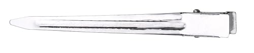 Diane Duck Bill Hair Clips, Silver, 24-pack