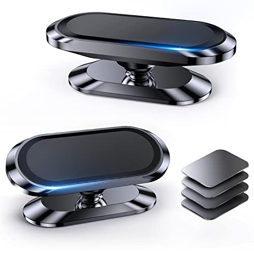 【2-Pack】 Magnetic Phone Holder for Car Dash【Strong Magnet】 Magnetic Car Phone Holder Mount 【4 Plate】 Phone Holders for Your Car Phone Mount for Car…