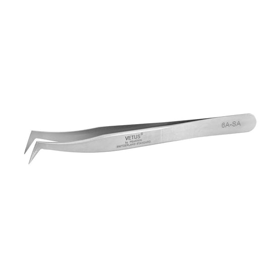 Silver Stainless Steel False Eyelash Extension Tweezers with Durable and Comfortable Handle, Eyelash Extension Tool for Extensions and Clamping Beauty and Personal Care Gavigain
