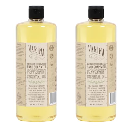 Varina Liquid Soap - Liquid Organic Castile Soap Peppermint - 32oz Beauty & Personal Care Varina
