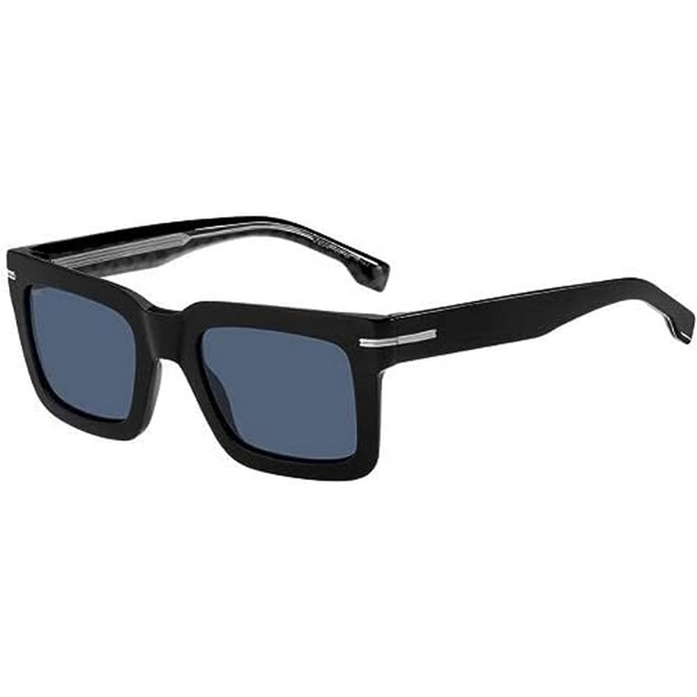 HUGO BOSS Unisex Sunglasses, Black Pattern Black, 51