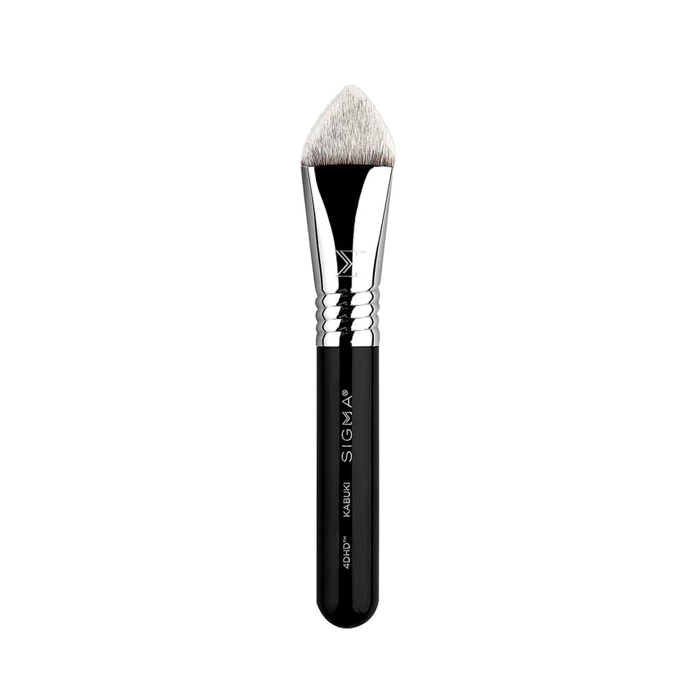 Sigma Beauty 4DHD Kabuki Brush - Pyramid-Shaped Kabuki Makeup Brush for Blending Concealer and Powder on Spots, Scars, Crevices and Under Eye - Offers